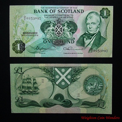 1978 Bank of Scotland £1